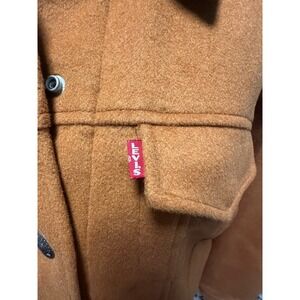 Levis Womens Wool Blend Quilted Trucker Jacket Ginger Brown Cinnamon New